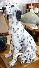 MASSIVE CERAMIC "DALMATIAN" SCULPTURE