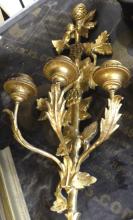 FLORENTINE WALL SCONCES AND BANJO WALL CLOCK