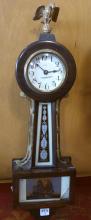 FLORENTINE WALL SCONCES AND BANJO WALL CLOCK