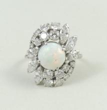 BIRKS DIAMOND & OPAL RING