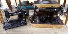 TWO ANTIQUE SINGER SEWING MACHINES