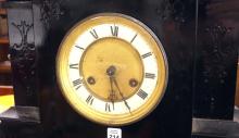 BLACK MARBLE MANTEL CLOCK