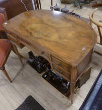 BURL WALNUT WRITING DESK WITH CHAIR