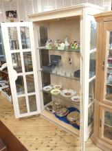 BLEACHED CHERRY DISPLAY CABINET