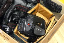 BOX LOT OF CAMERAS