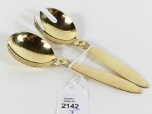 PAIR GEORG JENSEN SILVER SERVERS