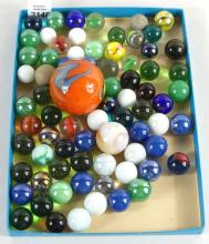 VINTAGE MARBLES INCLUDING AKRO AGATE