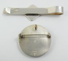 STERLING TIE BAR & BROOCH/PENDANT