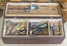 ANTIQUE TOOLBOX WITH CONTENTS