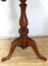 OAK AND ROSEWOOD TILT-TOP TEA TABLE