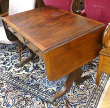 REGENCY DROP-LEAF LIBRARY TABLE