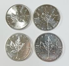 4 CANADIAN SILVER BULLION COINS - no tax