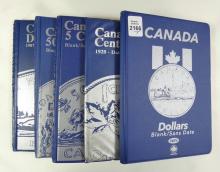 5 ALBUMS CANADIAN COINS