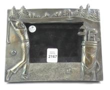 SILVER GOLFER'S EASEL FRAME