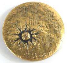 BRONZE CIRCULAR CALENDAR