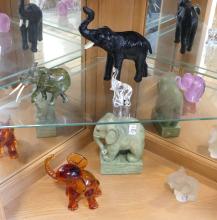 SEVEN ELEPHANT FIGURINES