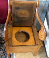 PRIMITIVE PINE COMMODE SEAT