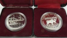 2 CANADIAN SILVER PROOF DOLLARS