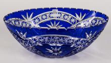 OVAL CRYSTAL CENTRE BOWL