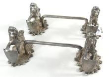 ANTIQUE SILVER KNIFE RESTS
