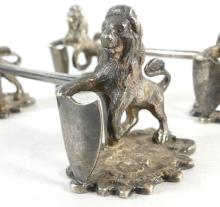 ANTIQUE SILVER KNIFE RESTS
