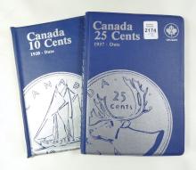 2 ALBUMS CANADIAN COINS