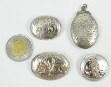 STERLING LOCKET & PINS