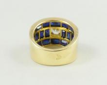 UNIQUE SAPPHIRE & DIAMOND RING