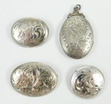 STERLING LOCKET & PINS