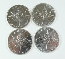 4 SILVER BULLION COINS - no tax