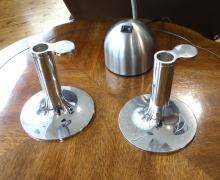 DESIGNER DESK LAMP AND CANDLESTICKS