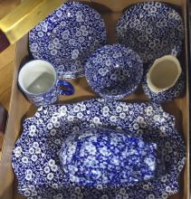 CALICO POTTERY DISHES AND FIGURINES