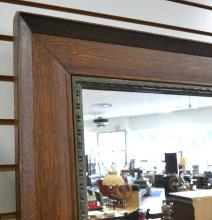 ANTIQUE OAK WALL MIRROR