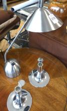 DESIGNER DESK LAMP AND CANDLESTICKS