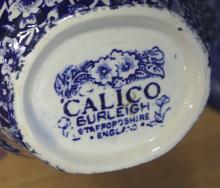 CALICO POTTERY DISHES AND FIGURINES