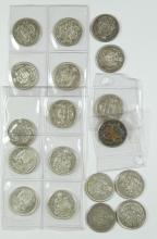 18 CANADIAN SILVER COINS