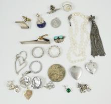 SILVER JEWELLERY, COIN