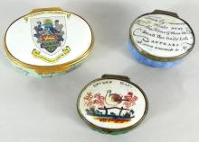 ENAMEL EGG, PORCELAIN BOXES