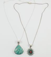 2 PENDANT NECKLACES