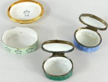ENAMEL EGG, PORCELAIN BOXES