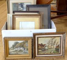 BOX LOT OF ARTWORK