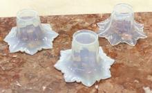 SET OF OPALESCENT GLASS SHADES