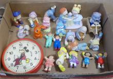 FIGURINES, CLOCK AND MIRROR
