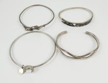 10 STERLING SILVER BRACELETS