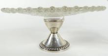 2 SILVER & GLASS COMPORTS