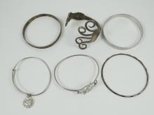 10 STERLING SILVER BRACELETS