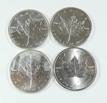 4 SILVER BULLION COINS - no tax