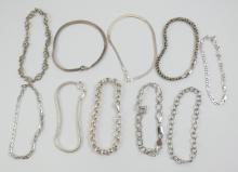10 STERLING BRACELETS