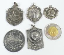 5 STERLING SILVER MEDALS