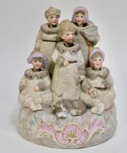 RARE NODDER PORCELAIN GROUP